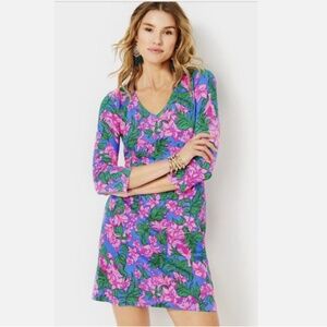 Lilly Pulitzer Tessa Dress in Cerise Pink Safari Sunset